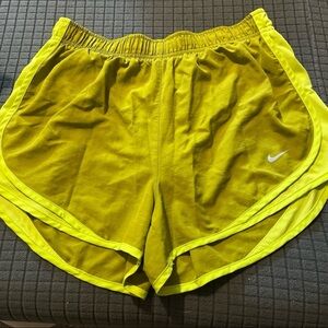 Nike Women's Bright Yellow Athletic Shorts